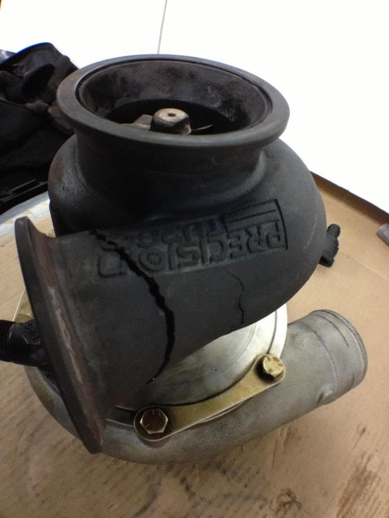 Cracked turbine housing on PTE 5858