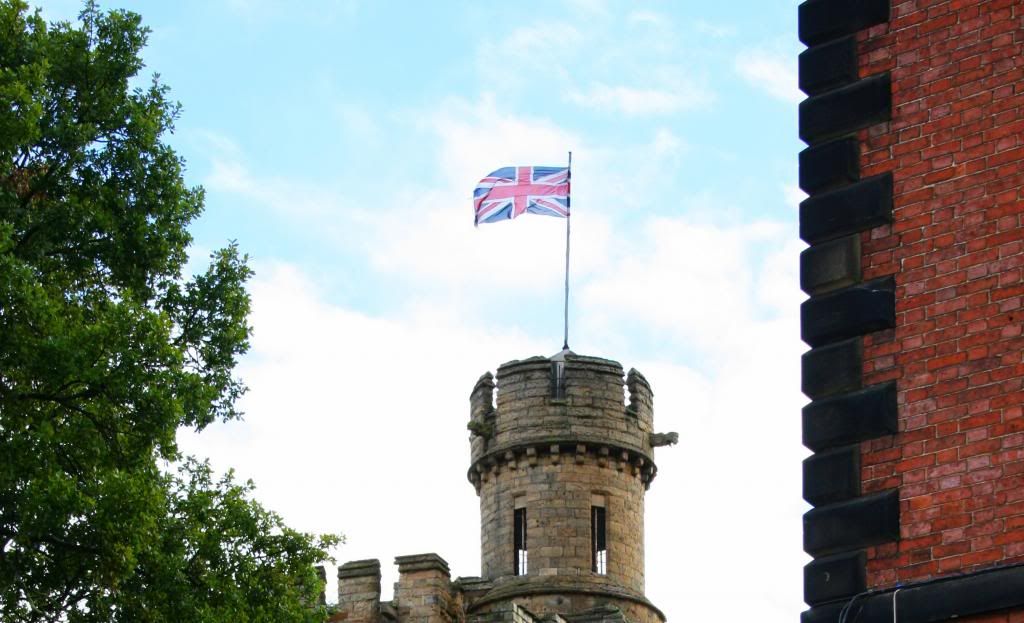 lincoln castle british flag