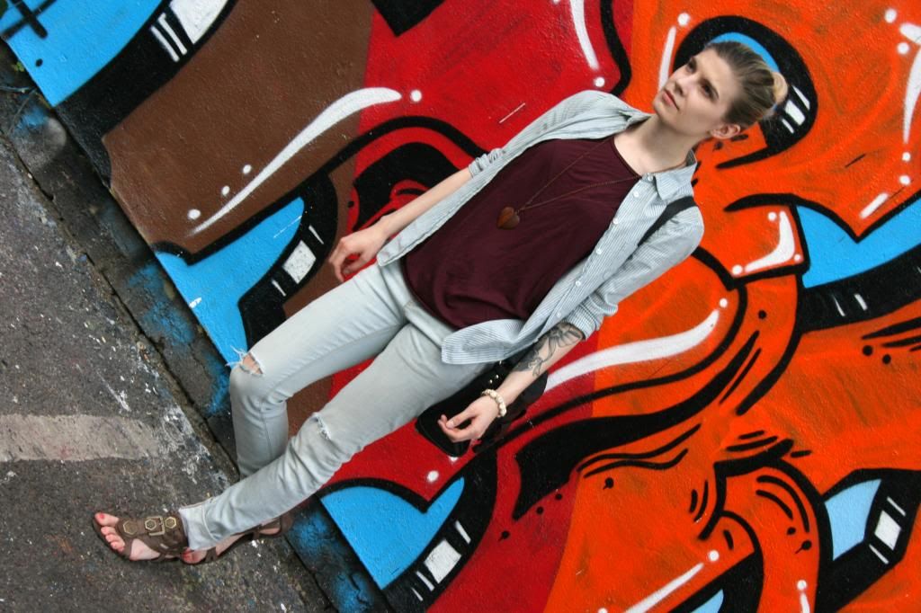topshop light blue shirt outfit