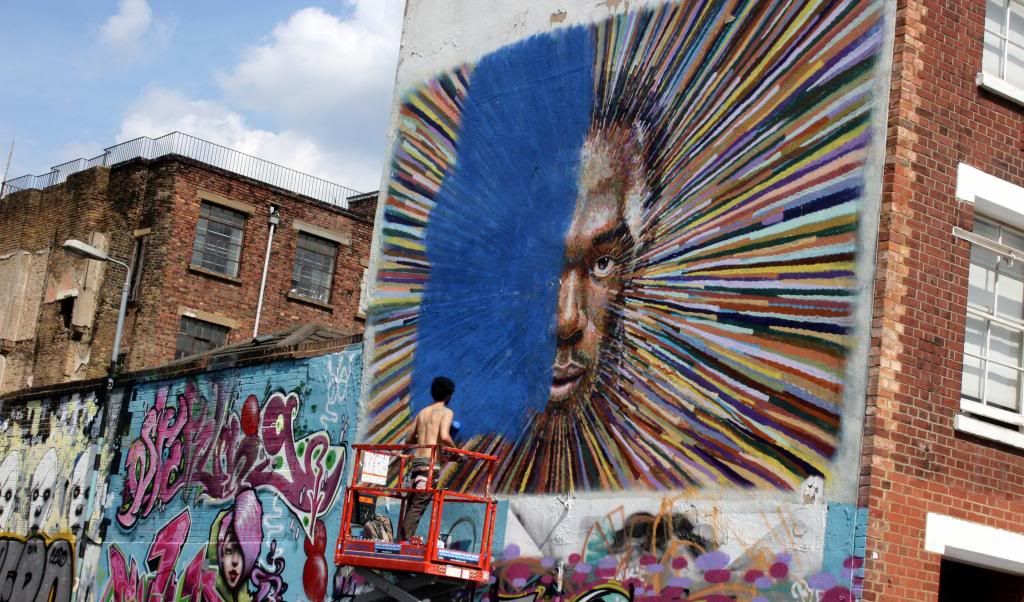 usain bolt graffiti shoreditch painted over