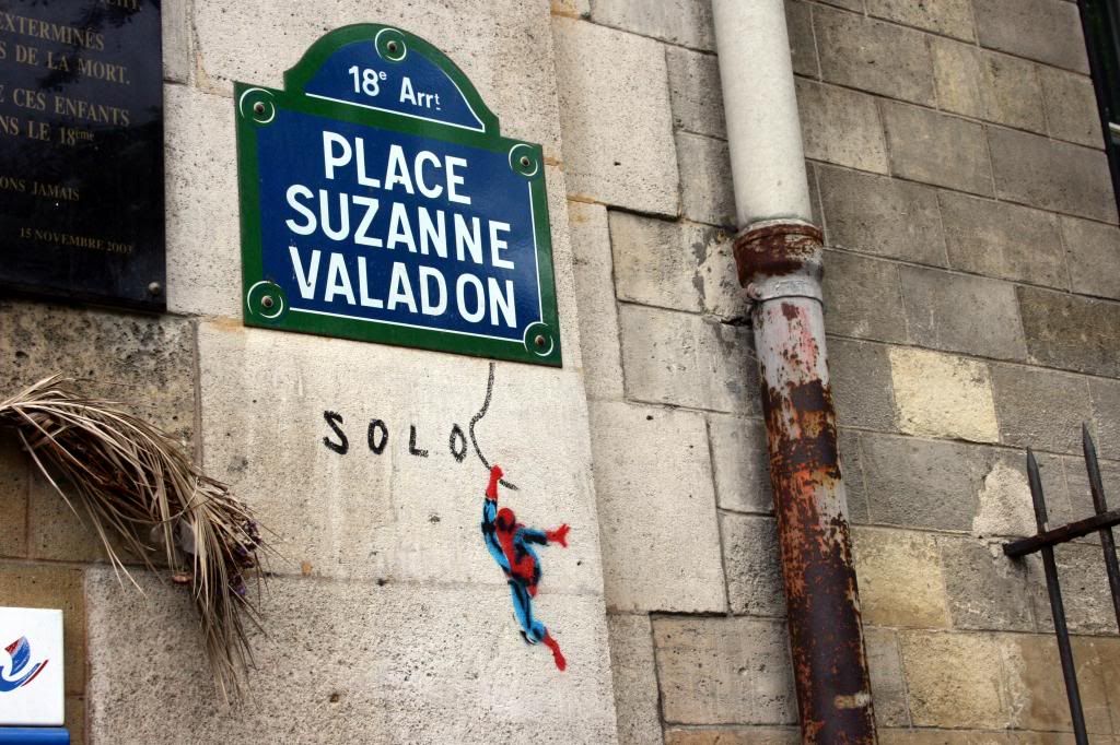 spiderman on the wall
