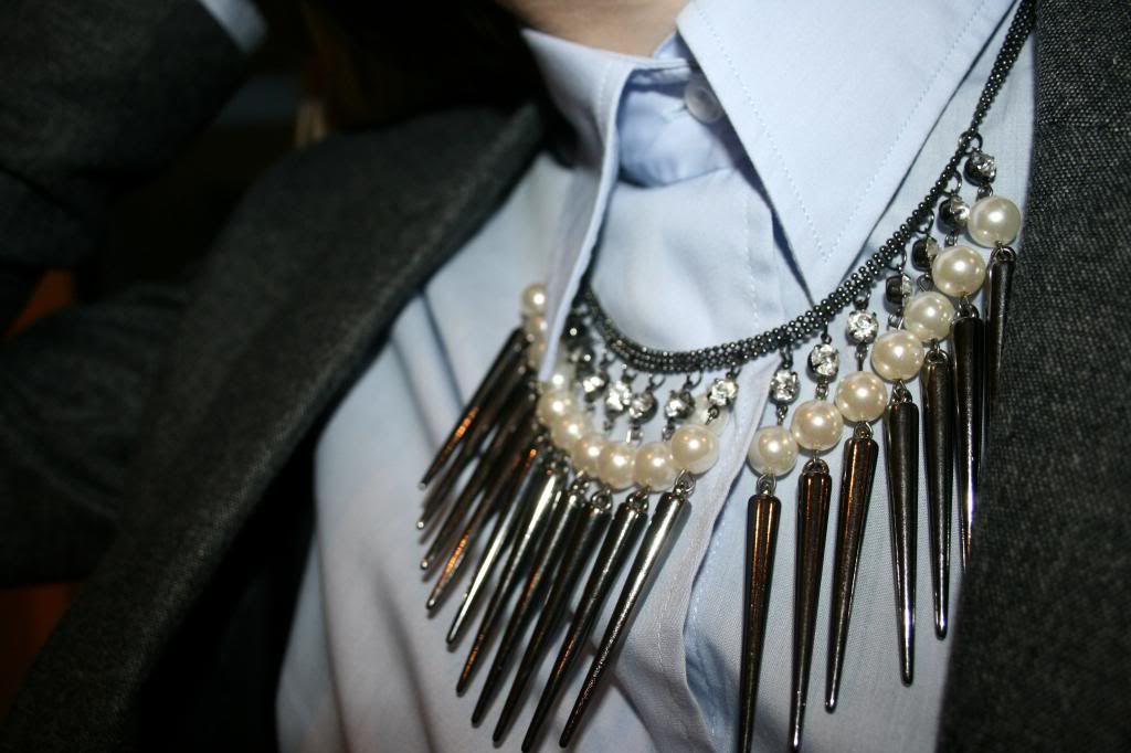 spikes and pearls necklace