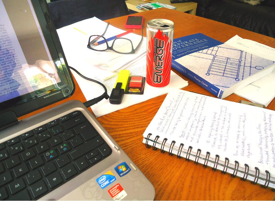 studying