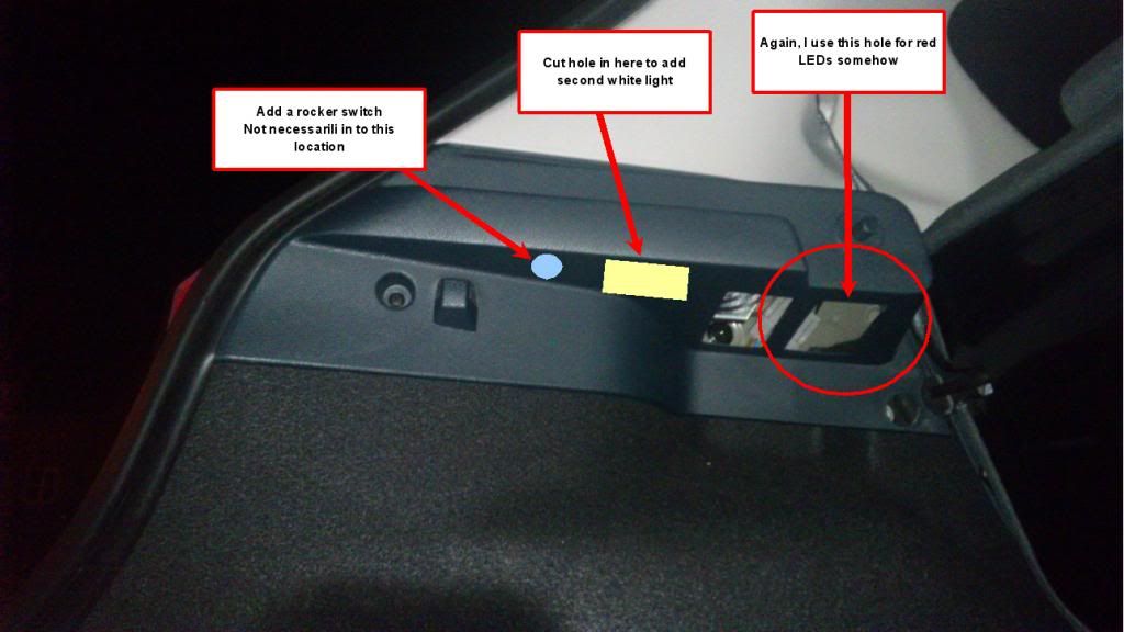 Boot Light Mod (Dual Light Option, Red Or White). I Need Some Advice