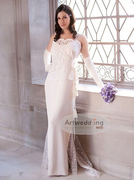 Satin Sheath Bridal Dress Pictures, Images and Photos