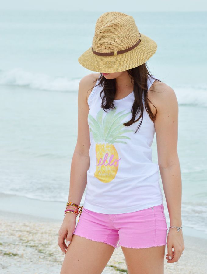 hello monday pineapple hello tank top