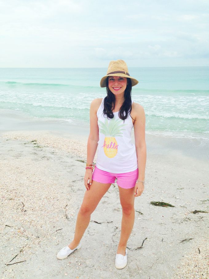 hello monday pineapple tank and boat shoes