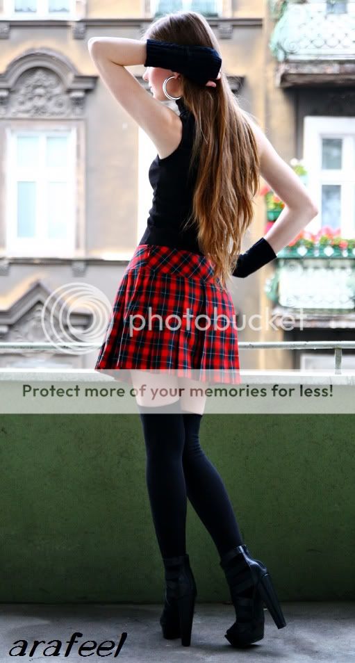 Tartan Mini Check white Pleated Skirt Christmas Party Punk Classic 