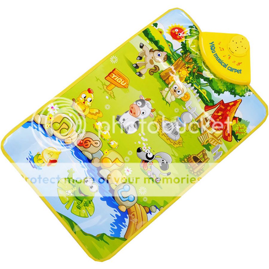 Baby Infant Kid Farm Animal Musical Music Mat Kick Touch Gym Play Yard Toy Gift
